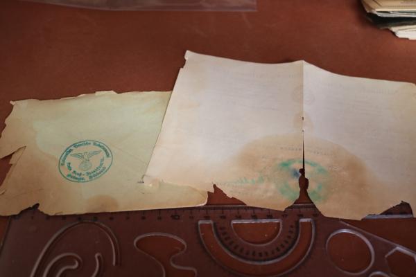 alter Feldpostbrief der NSDAP Ortsgruppe Südend  Gau Hessen-Nassau 1944